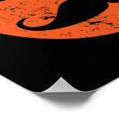 Jack O Lantern Mustache Pumpkin Funny Halloween Poster (Hoek)