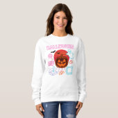 Jack-O'-Lantern Neon Halloween Kleding Unisex Trui (Voorkant volledig)