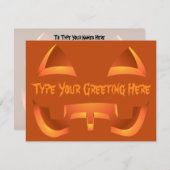 Jack-o-Lantern nodigt Aangepaste Halloween Kaarten (Voorkant / Achterkant)