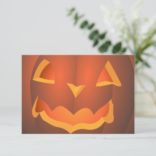 Jack-o-Lantern nodigt Aangepaste Halloween Kaarten (Staand voorkant)