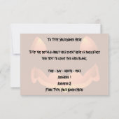 Jack-o-Lantern nodigt Aangepaste Halloween Kaarten (Achterkant)