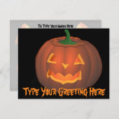 Jack-o-Lantern nodigt Aangepaste Halloween Kaarten (Voorkant / Achterkant)