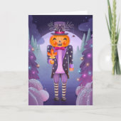 Jack-o'-lantern Notenkraker Halloween Kerstmis Kaart (Voorkant)