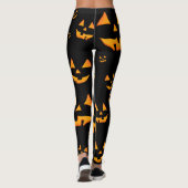 Jack-O-Lantern of Jack O'Lantern ogen en glimlache Leggings (Achterkant)