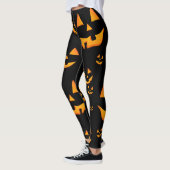 Jack-O-Lantern of Jack O'Lantern ogen en glimlache Leggings (Links)