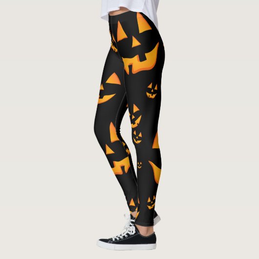 Jack-O-Lantern of Jack O'Lantern ogen en glimlache Leggings (Links)