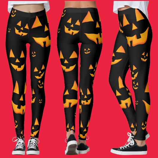 Jack-O-Lantern of Jack O'Lantern ogen en glimlache Leggings