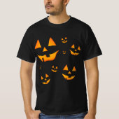 Jack-O-Lantern of Jack O'Lantern ogen en glimlache T-shirt (Voorkant)