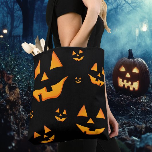 Jack-O-Lantern of Jack O'Lantern ogen en glimlache Tote Bag