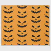 Jack-O-Lantern Ogen en Mond Cadeaupapier (Vlak)