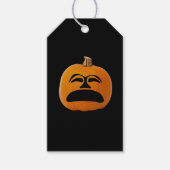 Jack o' Lantern ongelukkig gezicht, Halloween Pump Cadeaulabel (Voorkant)