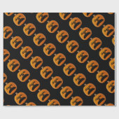 Jack o' Lantern ongelukkig gezicht, Halloween Pump Cadeaupapier (Vlak)