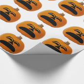 Jack o' Lantern ongelukkig gezicht, Halloween Pump Cadeaupapier (Hoek)