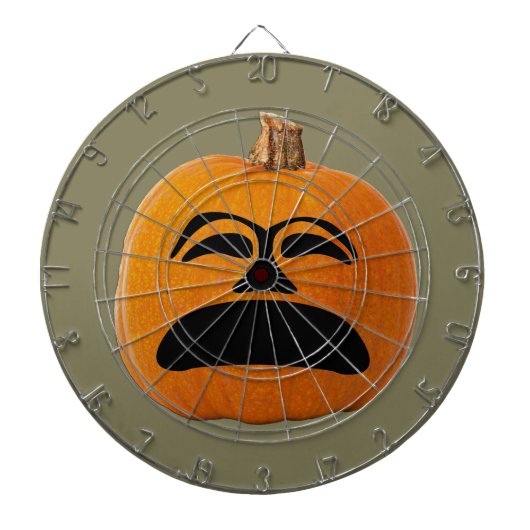 Jack o' Lantern ongelukkig gezicht, Halloween Pump Dartbord (Voorkant)