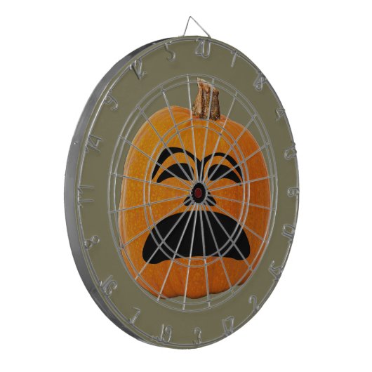 Jack o' Lantern ongelukkig gezicht, Halloween Pump Dartbord (Voorkant Links)