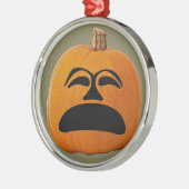 Jack o' Lantern ongelukkig gezicht, Halloween Pump Metalen Ornament (Links)