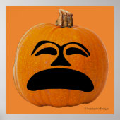 Jack o' Lantern ongelukkig gezicht, Halloween Pump Poster (Voorkant)