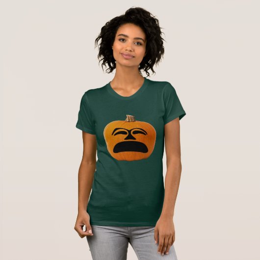 Jack o' Lantern ongelukkig gezicht, Halloween Pump T-shirt (Voorkant volledig)