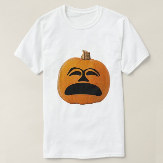Jack o' Lantern ongelukkig gezicht, Halloween Pump T-shirt (Design voorkant)