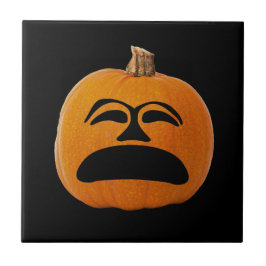 Jack o' Lantern ongelukkig gezicht, Halloween Pump Tegeltje