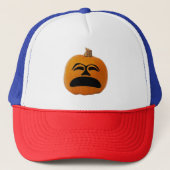 Jack o' Lantern ongelukkig gezicht, Halloween Pump Trucker Pet (Voorkant)