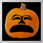 Jack o' Lantern Ontevreden Gezicht, Halloween Pomp Poster (Voorkant)