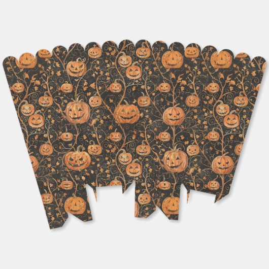 Jack-o-Lantern op de wijnstok Bedankdoosjes (Ongevouwen)