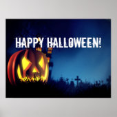 Jack-O-Lantern op Halloween Night Poster (Voorkant)