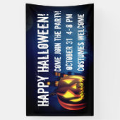 Jack-O-Lantern op Halloween Night Spandoek (Verticaal)