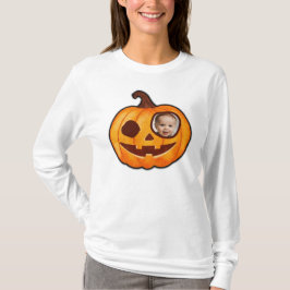 Jack o lantern op maat foto's pompoenmonster schat t-shirt