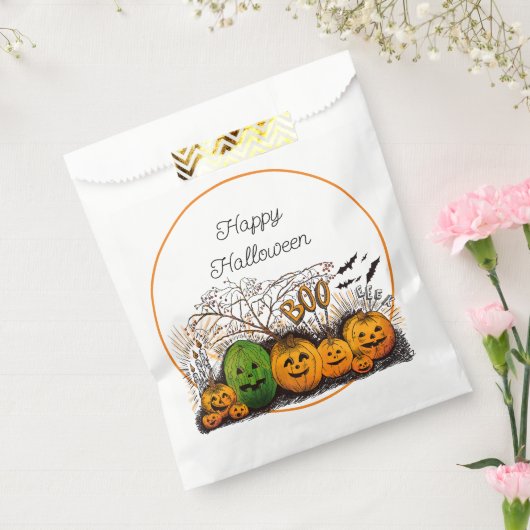 Jack-O-Lantern opstelling Bedankzakje (Gezegeld)