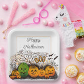 Jack-O-Lantern opstelling Papieren Bordje (Feest)