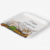 Jack-O-Lantern opstelling Papieren Bordje (Gebogen)