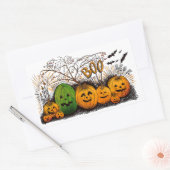 Jack-O-Lantern opstelling Rechthoekige Sticker (Envelop)