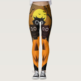 Jack O lantern & Owls Leggings