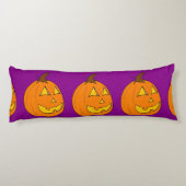 Jack o' Lantern Paars and Blue Body Pillow Lichaamskussen (Achterkant)