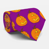 Jack o' Lantern Paars Stropdas (Opgerold)