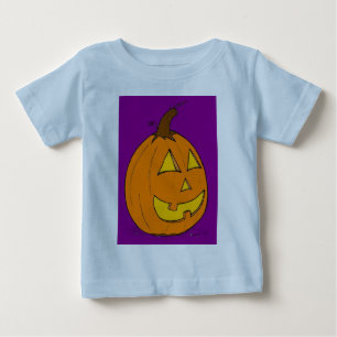 Jack o' Lantern Paarse Baby T-Shirt