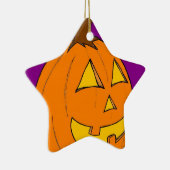 Jack o' Lantern Paarse Ornament (Rechts)