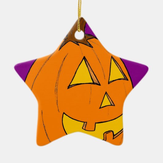 Jack o' Lantern Paarse Ornament (Voorkant)
