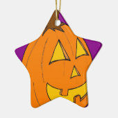 Jack o' Lantern Paarse Ornament (Links)