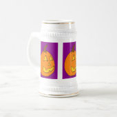 Jack o' Lantern Paarse Stein Bierpul (Voorkant links)