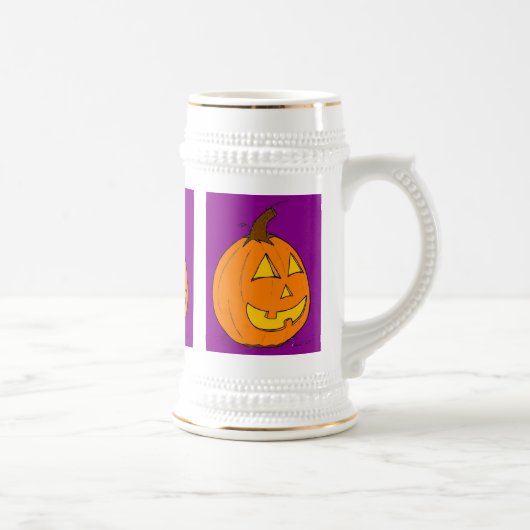 Jack o' Lantern Paarse Stein Bierpul (Rechts)