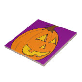 Jack o' Lantern Paarse Tegel Tegeltje (Zijkant)