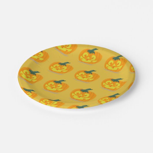 Jack-O’-Lantern Papier Borden Papieren Bordje (Gekanteld)
