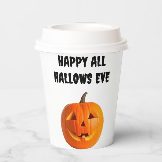 Jack-O-Lantern papieren bekers (Achterkant)