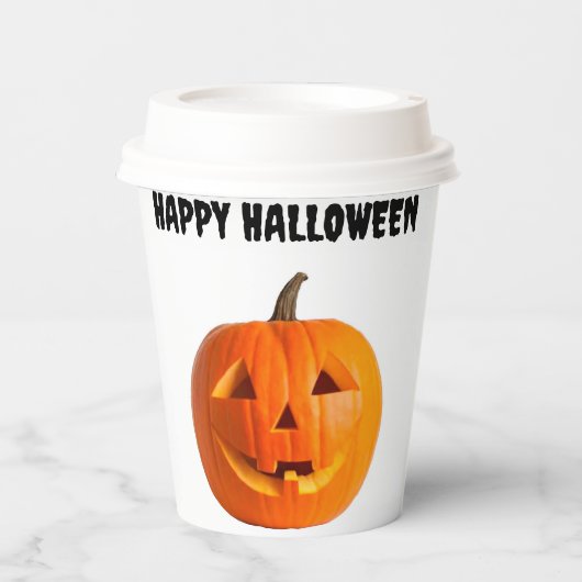Jack-O-Lantern papieren bekers (Voorkant)