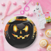 Jack-o-Lantern Papieren Bordje (Feest)