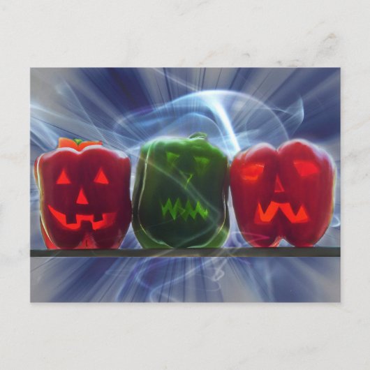 Jack O Lantern Paprika's Briefkaart (Voorkant)