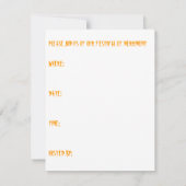 Jack O' Lantern Party Invitation Kaart (Achterkant)